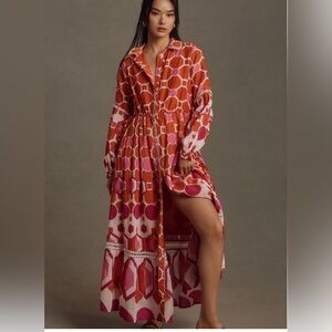 THE ELEANORA LONG SLEEVE MAXI SHIRT DRESS - NWT